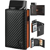 TEEHON Wallets for Men - Men's RFID Blocking Card Holder &amp; Wallet | Men's Wallet with RFID Blocking Magnetic Carbon Fiber Wal