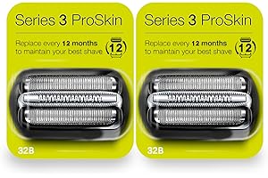 WONE 2Pack 32B Series 3 Electric Shaver Replacement Head Accessories Compatible with Braun S3 Foil & Cutter Razor Heads, Compatible with Braun S3 3040s 3010s 310s 3000s 3050cc 3080s 390cc Etc