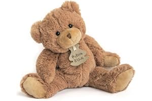HISTOIRE D'OURS - Peluche Ours Doux - Beige - 25 cm - Collection Calin'ours - Doudou Mignon et Confortable - Avec Boîte Cadeau Élégante - Idée Cadeau Naissance et Anniversaire - HO1155