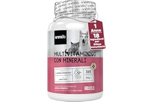 ANIMIGO Multivitaminico Gatto e Cane con Minerali, 365 Compresse per Sistema Immunitario, Ossa, Articolazioni e Pelo, Integratore Cane e Gatto per Tutte le Razze, 18 Minerali Vitamine Cane e Vitamine Gatto