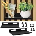 Meetory Lot de 2 étagères pour panneaux acoustiques - Sans perçage - Pour panneaux horizontaux verticaux - Organiseur mural pour salon, chambre à coucher, bureau, cuisine - 15 x 9 cm