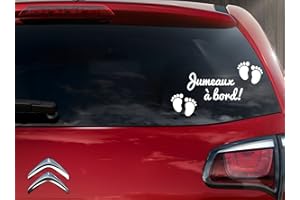 KDOSUBLIM Sticker bébé à bord petits pieds bébé jumeaux