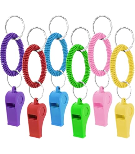 Hipat Fluitje, 6 Pack roestvrijstalen sportfluitjes met lanyard, luid Hipat Fluitje, 6 Pack roestvrijstalen sportfluitjes met lanyard, luid