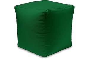 Home Sweet Home UK 100% Waterproof Cube Bean Bag Footstool Modern Square Pouffes for Living Room Large Cube Plush Pouffe Footstool For Indoor & Outdoor Stylish & Durable Square Beanbag Pouffe Stool