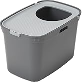 Moderna Top Cat Kapalı Kedi Tuvaleti - Gri/A&ccedil;ık Gri 59 CM