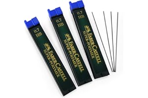 Faber-Castell Super-Polymer Refill Leads - 0.7mm HB - 3 Tubes - 36 Leads