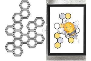 DzIxY Honeycomb Graphics Metal Cutting Dies for Card Making Kit Embossing Paper Die Cuts Scrapbook Machine Stencils Storage Pockets Supplies