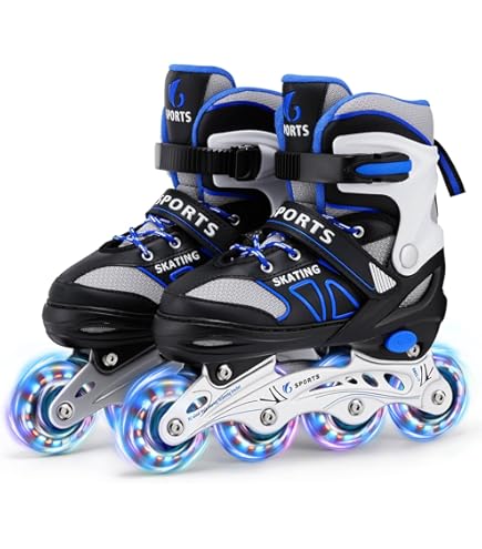 Pattini In Linea Regolabili Per Bambini Con Ruote Luminose - Per Principianti Interno Ed Esterno - Foto 5