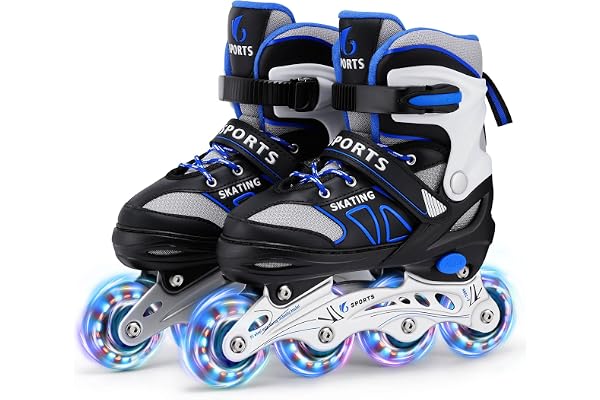 Rollers en Ligne,Patin a Roulette Réglables Rollers Enfant Garçon Inline Skates Rollers