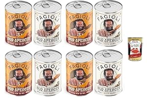 ‎ITALIAN GOURMET E.R. Fagioli alla Bud Spencer Testpaket Tex Mex und Borlotti, Bud Power- Bud-Spencer-Tex Mex Bohnen fertig zum Probieren 8 x 400gr + Italian Gourmet polpa 400g