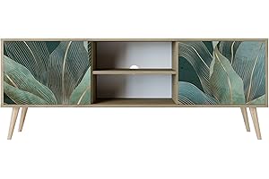 HEALANCY BIOMEDICAL HEALANCY Mobile Porta TV Moderno – Mobile Supporto TV Basso - Credenza con Ante per Soggiorno, Design Contemporaneo, 161x42x38 cm