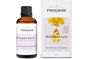 FOUCAUD | Macérât Millepertuis | Hypericum perforatum | BIO | 100% naturelle | Adoucissante | Protectrice | Apaisante | Décongestionnante | Réparatrice | 50 ml | Marque Française depuis 1946