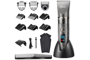 Hatteker Professional Hair Clipper Cordless Clippers Hair Trimmer Beard Trimmer Shaver Detail Trimmer Hair Cutting Kit for Men Waterproof