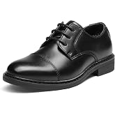 Bruno Marc Shoes Lace-up Kids Dress Oxfords | Classic Style, Easy Cleaning, Padded Heel, Memory Foam, Versatile for Youth