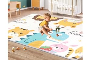 SHEEPPING Tappeto per Bambini e Neonati 1,5cm di spessore Reversibile, Tappetini Gioco Pieghevole e Impermeabile in Schiuma (150x200x1,5cm)