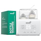 Grownsy 9 in 1 Double Baby Bottle Warmer with Sterilizer | Precise Temperature Control with LCD Display, Keeps Heat 24 Hours,