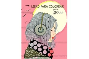 Libro para colorear para niñas a partir de 12: Libro de ocio con 50 motivos únicos para fomentar el desarrollo creativo, la relajación y la concentración. Un regalo perfecto para niñas y adolescentes