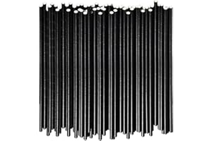 LIVES ON GREEN Cannucce di carta nere, 26 cm, extra lunghe, per grandi bevande, cocktail, bar e ristoranti, 100 pezzi, biodegradabili al 100%