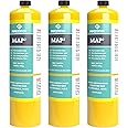 Pipestation Mapp Gas Canister | Map Plus Gas Bottle Cylinder for Propane Blow Torch Plumbing Soldering Gas Blowtorch | Map Gas Cartridge for Gas Torch Burner Jet | Blow Torch Gas