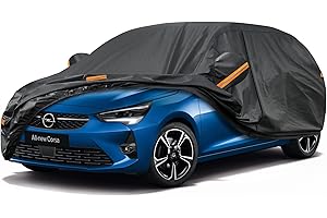 ‎KAYME Kayme Autoplane Wasserdicht Atmungsaktiv für Opel Corsa (1993-2025), 7 Schichten Vollgarage Autoabdeckung für Regen Sonne Staub Schutz Verkratzt, Autoabdeckung mit Reflektierenden Streifen.