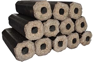 Hartholzbriketts PINI-Kay | 10kg & 20kg | 100% natürlich | hoher Heizwert + GRATIS HLKauf Block (PINI-Kay 20kg + 1 HL Kauf Block), Braun