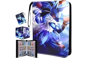 AMYCORE Trading Card Binder 900 Pockets, 9 Pocket Premium Card Album Folder with 50 Double-Sided Removable Sleeves, Zipper Carrying Card Holder Display Storge Case for Kids Adult Birthday Gifts