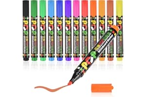 ‎EOOUOOIP EooUooIP 12Farben Whiteboard Marker,Whiteboard Stifte,Weißwandstifte,Trocken Abwischbare Marker Whiteboard-Marker,Perfekt für Zuhause Schule Büro,Mehrfarbige Kreidemarker