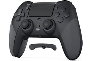 LATEC Manette pour PS4, Manette sans Fil pour PS4/Pro/Slim avec Programmation Macro, Capteur Gyroscopique 6 Axes, Double Vibration e Pavé Tactile