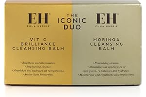 Emma Hardie Iconic Cleansing Duo (2 x 50g) - Vitamin C Brilliance & Moringa Cleansing Balms, Brightening, Purifying & Hydrating Double Cleanse Ritual for Radiant, Healthy-Looking Skin