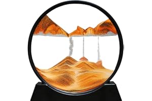 DEAUTIE Pittura Di Sabbia, Che Scorre Quadro Sabbia Movimento Sabbia Dinamica 3d Hourglass Deep Sea Sandscape Display Decorazioni, Oasis Mini Per La Casa e l'Ufficio Giocattoli Da Scrivania Per Adulti