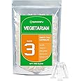 wananfu Size 3 Empty Capsules Vegetarian (1000 Count), Clear Fillable Veggie Pill Capsules Size 3 for Making Your Own Supplements