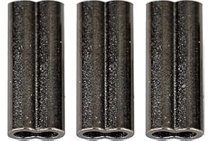 Savage Gear Lot de 50 douilles de serrage à double baril - Pour la pêche au brochet, au sandre et à la perche, la construction de bas de ligne prédateur, les manchons pour fil fluorocarbone