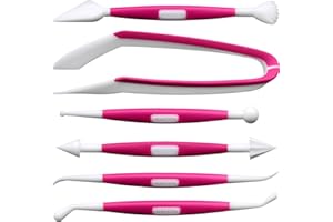 Original Kaiser Inspiration Fondant Modellierwerkzeug-Set 6-teilig, Doppelkopf-Werkzeuge, handliche Zange, Soft Touch, Anti-Rutsch-Effekt