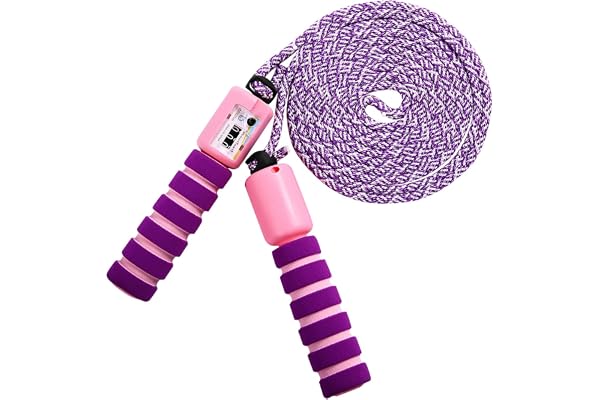 KONVINIT Corde a Sauter Enfant,Corde à Sauter Compteur Enfant Fille,Réglable Compteur Intégré et La Poignée Souple pour Le Fitness Jeu d'Ecole ou à l'Activité,purple
