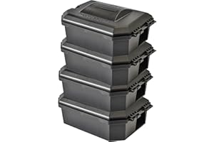 Roshield Tamper-Resistant Safety Bait Box for Rodent Trap and Rodenticide Posion Control Treatments (UK-Made, Empty) x 4