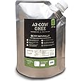 LeOrganics A2 Cow Ghee - 1 Liter Refill Pouch Pack | 5000 year old Vedic Bilona Method | Malai Madu Cow - Rarest Cow Breed | Free Grazing Cows | GMO FREE | Curd - Churned | Lab Certified