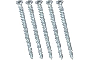 AERZETIX - C48387 - Lot de 5 Vis d'ancrage direct pour béton Ø7.5x120mm tête fraisée conique - à empreint étoile T30 - fixation directe sans cheville