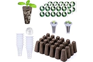 Yoocaa Seed Pods Kit for Hydroponics Growing System, Seed Starter Pods with 24pcs Grow Sponges, Seed Starter Plugs Replacements
