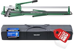 BOLKERS® ProCut XL 1200 Fliesenschneider - Fliesenschneider 1200mm Schnittlänge - präzise Schnitte dank Wolframcarbid-Schneidrad mit Kugellager - Flisenschneidmaschine mit magnetischem Brechstempel