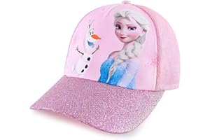 Fancyland ELSA Basecap Kinder Mädchen Jungen Glitzer-Trucker Cap Frozen 2 Eiskönigin Kinder Anna und ELSA Sonnenhut