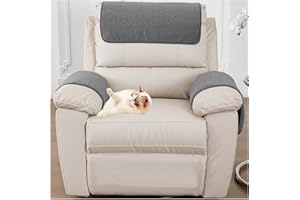 NNSMUN Armlehnenschoner, Armlehnenbezüge, Lamm Samt Ruhesessel Bezug mit Taschen rutschfest Sesselschoner für Fernsehsessel Abnehmbarer Waschbar (Hellgrau,1 Sitzer (3 StüCk))