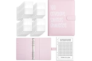 LURNODY Carpeta de Desafío de 100 Sobres,Libro de Desafíos de Ahorro de Dinero,Carpeta de Ahorro de Dinero,Planificador Presupuestario se Utiliza para Desarrollar Hábitos de Ahorro