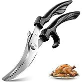 PURPLEBIRD Stainless Steel Poultry Scissors with Lock | Robust kitchen scissors for preparing poultry and food with ease.