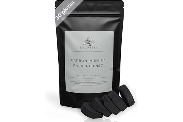 Carbón Incienso 33mm - 10 Discos De Combustión Rápida - Quema Hasta 60 Minutos - Carbón Incienso Natural - Ideal Para Quemadores De Resina E Incensarios