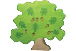 cama24com Eiche Baum Holzbaum Holzspielzeug von Holztiger Holzfiguren mit Palandi® Sticker