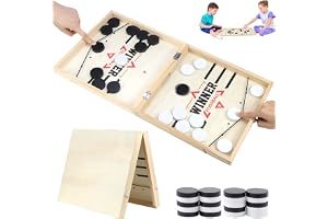 TUZHE Sling Puck spel bordsfotboll vinnerspel, bordsfotboll brädspel hockey hopfällbart, bärbart schackbräde, lämplig för fes