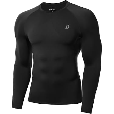 T-Shirt Für Herren Kompressionsshirt Langarm Heavy Duty