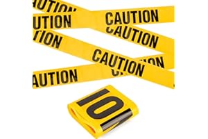 CARGEN Cinta Balizamiento Negra y Amarilla 20 m, Cinta Señalizacion De Seguridad Cinta No Adhesivas,Decoración De Fiestas De Cumpleaños De Halloween,Accesorios Para Escenas Crimen