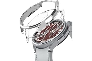 Ringke Slim Case [2 Pack] Compatible with Samsung Galaxy Watch 6 Classic 47mm, Watch 6 Classic Bezel [Frame Only] Premium Lightweight PC Hard Thin Cover - Clear & Chrome