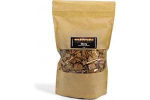 www.Smokerholz24.de BBQ Plag Räucherchips Sherry, 1 Liter sortenreine Chips aus echtem Sherryfass-Holz – für süß-würzige Raucharomen beim Grillen & Smoken